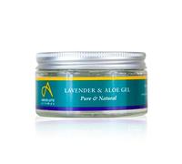 Absolute Aromas Aloe Vera & Lavender Gel 100g - Pure Aloe Vera Hydrating Face & Body Moisturiser, Natural Aloe Cream for Dry Skin, Sunburn, Acne, Soothing & Moisturising