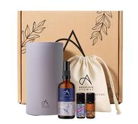 Absolute Aromas Cosy Home Gift Set - Spa Aromatherapy Nebuliser with Spiced Citrus & Relaxation Essential Oil Blends and Lavender Room Spray - Create a Calming, Natural Home Atmosphere