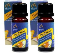 Absolute Aromas Daybreak Essential Oil Blend 10ml with 100% Pure Lemon, Orange, Tangerine & More Essential Oils (Pack of 2)