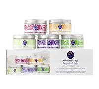Absolute Aromas Epsom Bath Salts Bundle Gift Set - 5 x 300g of De-Stress, Detox, Lavender, Mobility and Relaxation Bath Salts - Magnesium Sulphate Infused with 100% Pure Essential Oils