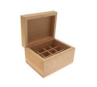 Absolute Aromas Essential Oils Wooden Storage Box - for 12 x 5ml or 10ml Essential Oil or Fragrance Bottles