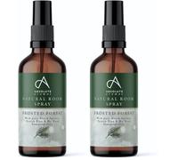 Absolute Aromas Frosted Forest Room Spray 100ml - Natural Mist Spray with Pine, Cedarwood and Spearmint Pure Essential Oils (Pack of 2)