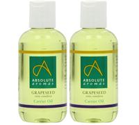 Absolute Aromas Grapeseed Oil 150ml - Pure, Natural, Vegan, GMO-Free - Massage Carrier Oil and Moisturiser for Hair, Skin, Face and Nails (Pack of 2)