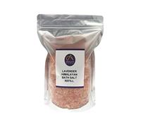 Absolute Aromas Lavender Bath Salts 1kg - Natural Pink Himalayan Salt Infused with 100% Pure Lavender French Essential Oil - Relax and soak Tired Muscles