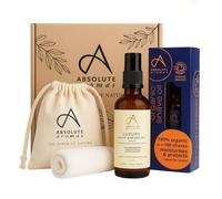 Absolute Aromas Luxury Men's Shave Gift Set - Natural Grooming Kit with Shaving Oil, Travel Oil & Facial Flannel - Gift for Men