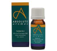 Absolute Aromas Neroli 5% - 100% Pure, Natural Neroli Essential Oil diluted to 5% in Coconut Oil, 10 ml