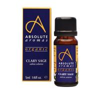 Absolute Aromas Organic Clary Sage Essential Oil 5ml - 100% Pure, Natural, Undiluted and Cruelty-Free - for use in a Diffuser or Aromatherapy Blends