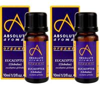 Absolute Aromas Organic Eucalytpus Essential Oil 10ml - 100% Pure, Natural, Undiluted and Cruelty-Free - for use in a Diffuser and Aromatherapy Blends (Pack of 2)