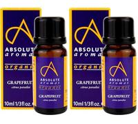 Absolute Aromas Organic Grapefruit Essential Oil 10ml - 100% Pure, Natural, Undiluted, Vegan and Cruelty-Free - for use in a Diffuser and Aromatherapy (Pack of 2)