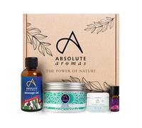 Absolute Aromas Pause & Pamper Gift Set - Indulgent Nail Oil, Vitamin E Cream, Bath Salts & Relaxation Massage Oil - Luxury Aromatherapy Gift for Her