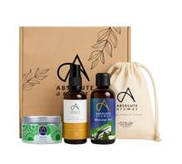 Absolute Aromas Recovery Ritual Gift Set - Epsom Bath Salts, Massage Oil & Ginger Treatment Oil for Muscle Recovery, Relaxation & Stress Relief - Natural Essential Oils Gift Set for Women & Men