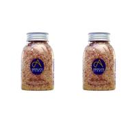 Absolute Aromas Relaxation Bath Salts 290g - Natural Pink Coarse Himalayan Salt Infused with 100% Pure Essential Oils of Bergamot, Clary Sage, Lavender and Petitgrain (Pack of 2)