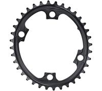 Absolute Black Oval 2x Asymmetric Shimano 9000/6800 110 Bcd Chainring Black 36t