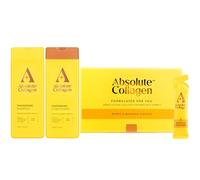 Absolute Collagen Marine Liquid Collagen Supplement for Women 14 Sachets | New Mango & Mandarin Flavour & Thickening Collagen Complex Shampoo and Conditioner Set 500ml