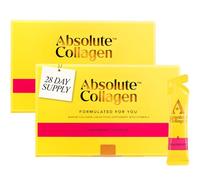 Absolute Collagen Marine Liquid Collagen Supplements for Women - 8,000mg Hydrolysed Collagen Sachets with Vitamin C - Supporting Skin, Hair & Nails - Raspberry Flavour Collagen Liquid - 28 Sachets