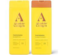 Absolute Collagen Thickening Shampoo and Conditioner Set for Thin and Fine Hair - Nourishes and Boosts Shine - Paraben-Free 500ml - One of the Most Trusted Hair Thickening Shampoo and Conditioner Sets