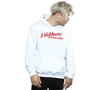 Absolute Cult A Nightmare On Elm Street Men's Red Logo Hoodie White XXXX-Large