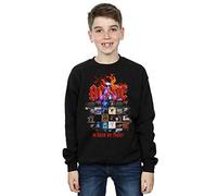 Absolute Cult AC/DC Boys In Rock We Trust Album Cover Sweatshirt Black 7-8 Years