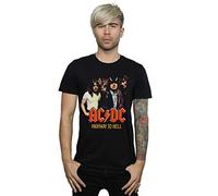 Absolute Cult ACDC Men's Highway to Hell Group T-Shirt Black Large