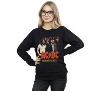 Absolute Cult ACDC Women's Highway to Hell Group Sweatshirt Black Medium
