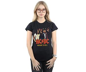 Absolute Cult ACDC Women's Highway to Hell Group T-Shirt Black Medium