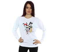 Absolute Cult Animaniacs Women's Dot Wakko And Yakko Sweatshirt White XX-Large