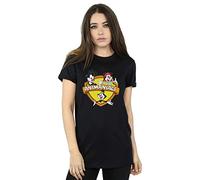 Absolute Cult Animaniacs Women's Logo Crest Boyfriend Fit T-Shirt Black XX-Large