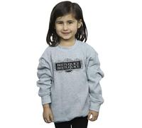 Absolute Cult Beetlejuice Girls Black Logo Sweatshirt Sport Grey 12-13 years