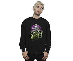 Absolute Cult Beetlejuice Men's Purple Circle Sweatshirt Black Small