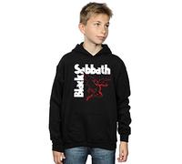 Absolute Cult Black Sabbath Boys Creature Logo Hoodie Black 9-11 Years