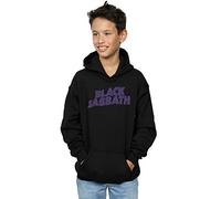 Absolute Cult Black Sabbath Boys Distressed Logo Hoodie Black 12-13 years