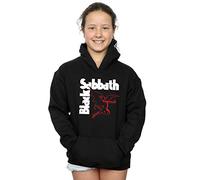 Absolute Cult Black Sabbath Girls Creature Logo Hoodie Black 9-11 Years