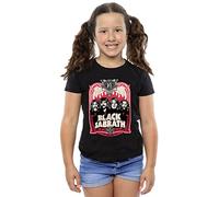 Absolute Cult Black Sabbath Girls Skull Crest T-Shirt Black 7-8 Years