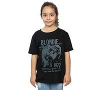 Absolute Cult Blondie Girls Tour 1977 Chest T-Shirt Black 3-4 Years