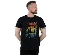 Absolute Cult Blondie Men's Rainbow NYC T-Shirt Black Large