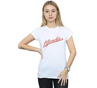 Absolute Cult Blondie Women's Lines Logo T-Shirt White XX-Large