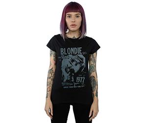 Absolute Cult Blondie Women's Tour 1977 Chest T-Shirt Black Large