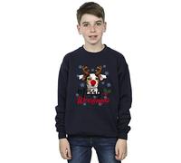 Absolute Cult Christmas Boys Pets Christmas Merry Woofmas Jack Russell Sweatshirt Navy Blue 7-8 Years