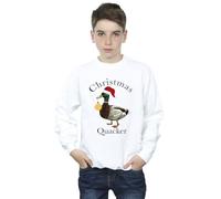 Absolute Cult Christmas Boys Quacker Duck Sweatshirt White 9-11 Years