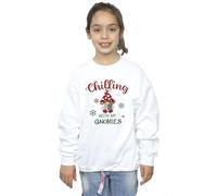 Absolute Cult Christmas Girls Chilling Gnomies Daughter Sweatshirt White 9-11 Years