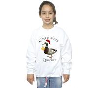 Absolute Cult Christmas Girls Quacker Duck Sweatshirt White 5-6 Years