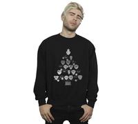 Absolute Cult Christmas Men's Tree Guitar Picks Sweatshirt Black Small