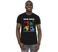 Absolute Cult David Bowie Men's At The Kit Kat Club Pop Art T-Shirt Black Medium