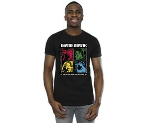 Absolute Cult David Bowie Men's At The Kit Kat Club Pop Art T-Shirt Black Medium