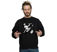 Absolute Cult David Bowie Men's Cross Smoke Sweatshirt Black Small