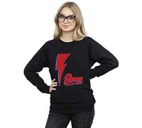 Absolute Cult David Bowie Women's Red Bolt Sweatshirt Black Medium