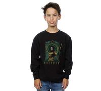 Absolute Cult DC Comics Boys Aquaman Framed Trident Sweatshirt Black 9-11 Years