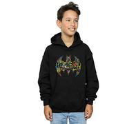 Absolute Cult DC Comics Boys Batman Batgirl Logo Collage Hoodie Black 7-8 Years