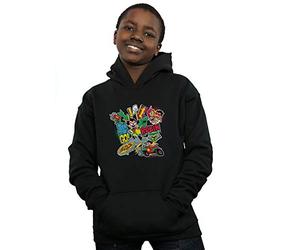Absolute Cult DC Comics Boys Teen Titans Go Robin Montage Hoodie Black 5-6 Years