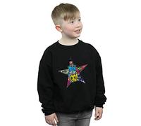 Absolute Cult DC Comics Boys Teen Titans Go Star Logo Sweatshirt Black 7-8 Years